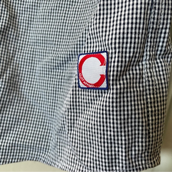 MONSIEUR LACENAIRE Saddle Sleeves Knit Pocket Gingham Button Down Shirt - Picture 5 of 6